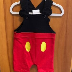 Disney Red and Black Baby Overalls